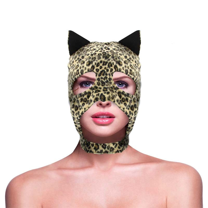 Leopard Print Fetish Hood Rings Worth Wearing - - Bondage Hoods