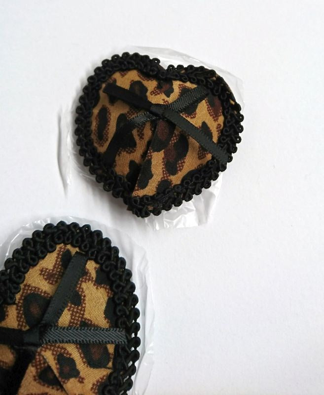 Ella Bidoe Leopard Print Nipple Pasties Wild Animal Print Design - - Fancy Dress Ups