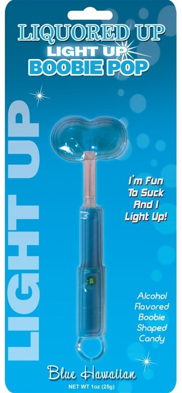 Hott Products Light Up Boobie Pops Blue Raspberry Novelty Candy with Light - - Sex Games, Coupons and Tricks