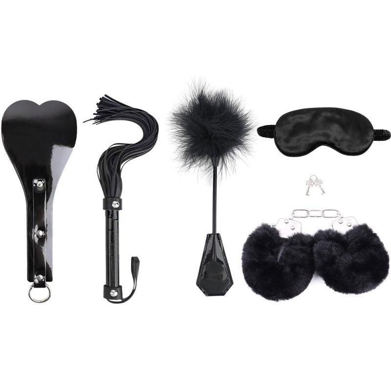 Novice Bondage Kit Top Sex Toy Pick - Black - Bondage Kits