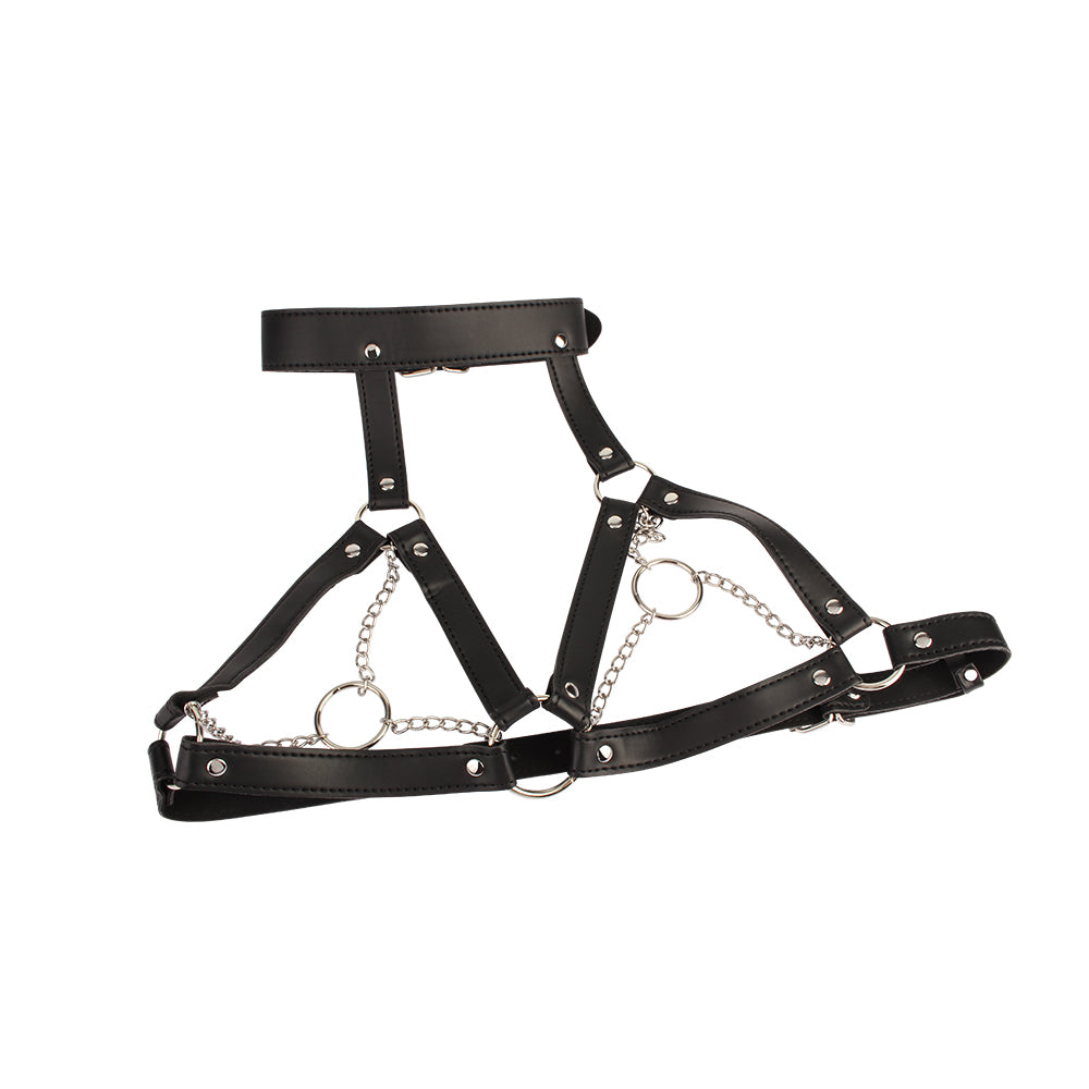Chisa Fetish Breast Harness With O-ring Chains - Cuffs And Restraints