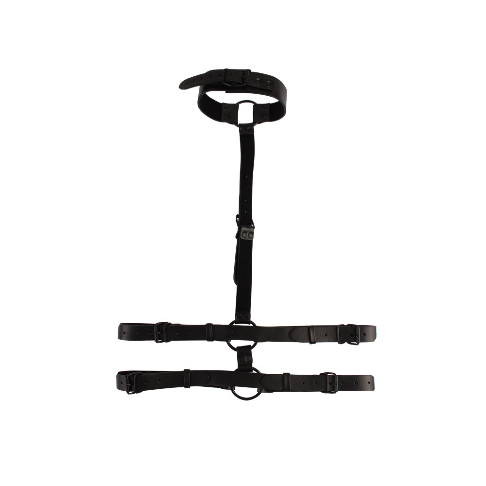 Chisa Adjustable Bondage Collar Body Restraint - - Collars and Leads