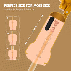 Chisa Ella Realistic Vibrating Vagina Cup - - Masturbators and Strokers