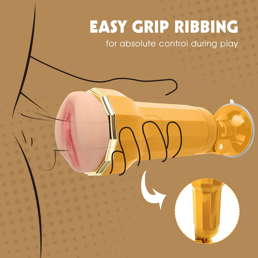 Chisa Ella Realistic Vibrating Vagina Cup - - Masturbators and Strokers