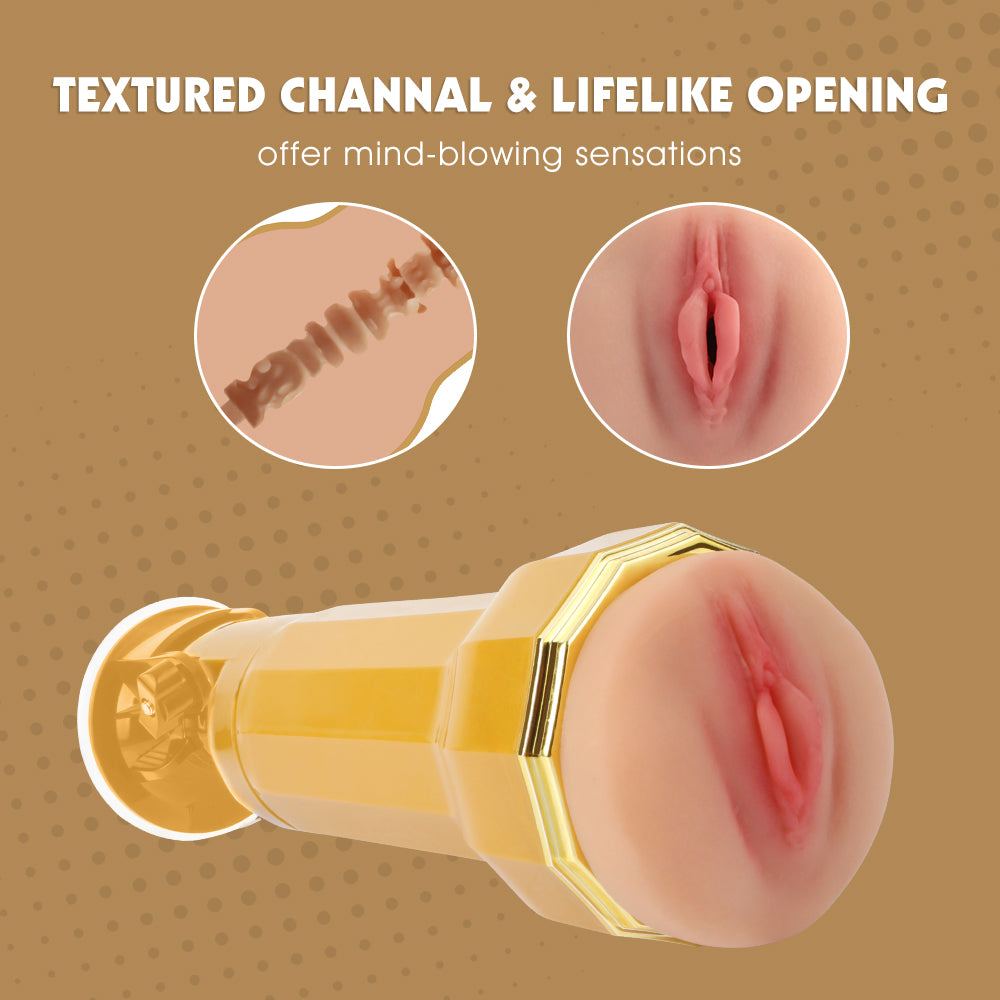 Chisa Jessie Realistic Vibrating Vagina Cup - - Masturbators and Strokers