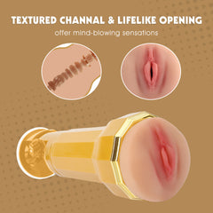 Chisa Jessie Realistic Vibrating Vagina Cup - - Masturbators and Strokers