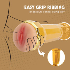 Chisa Jessie Realistic Vibrating Vagina Cup - - Masturbators and Strokers
