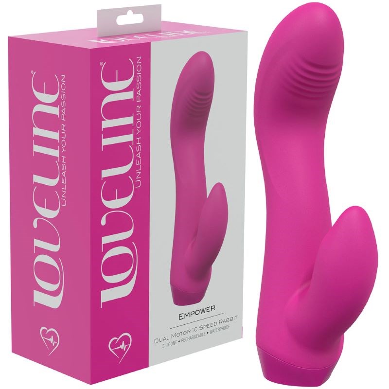 Shots Toys Loveline Empower Dual Motor Rabbit Vibrator with 8000 RPM - - Rabbit Vibrators