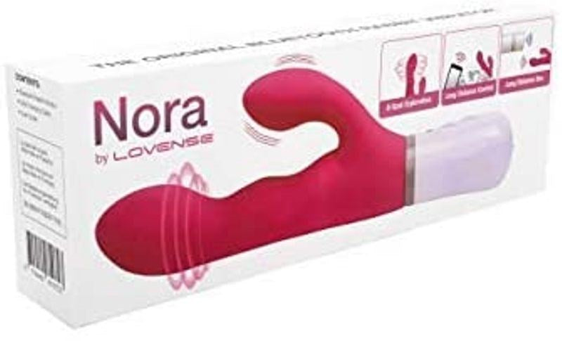 Lovense Nora Bluetooth Compatible Rabbit Vibrator Dual Stimulation - - Rabbit Vibrators