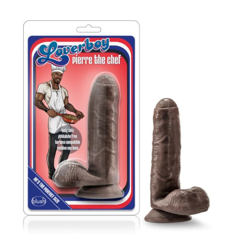 Blush Novelties Loverboy Pierre The Chef Chocolate Dildo with Suction Cup - - Realistic Dildos