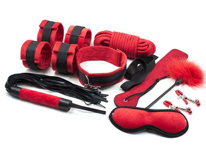 Lucifers Bondage Kit 9 Pcs Cock Fit Delights - - Bondage Kits