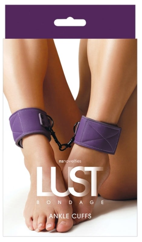 NS Novelties Lust Bondage Ankle Cuff Purple - - Cuffs and Restraints