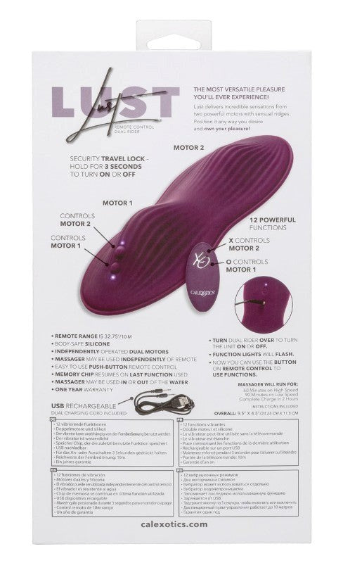 California Exotics Lust Remote Controlled Dual Vibrator for Intense Pleasure - - Remote Control Vibrators