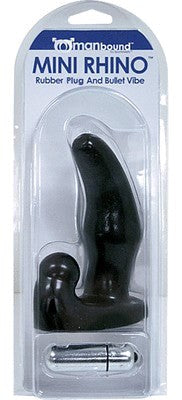 Manbound Mini Rhino Rubber Anal Plug And Bullet - - Prostate Toys