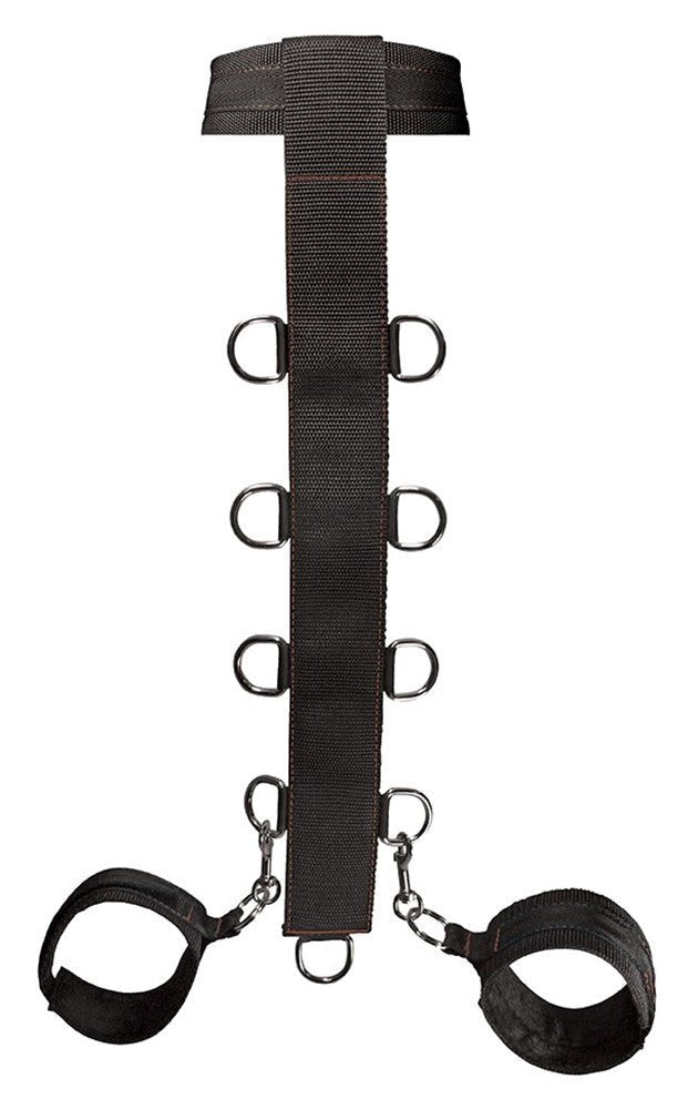 Manbound Neck and Wrist Restraint Feel The Cock Vibe - - Cuffs And Restraints