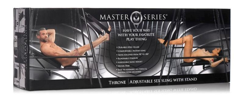 XR Brands Master Series Throne Luxurious Adjustable Sex Sling for Adventures - - Sex Swings And Slings