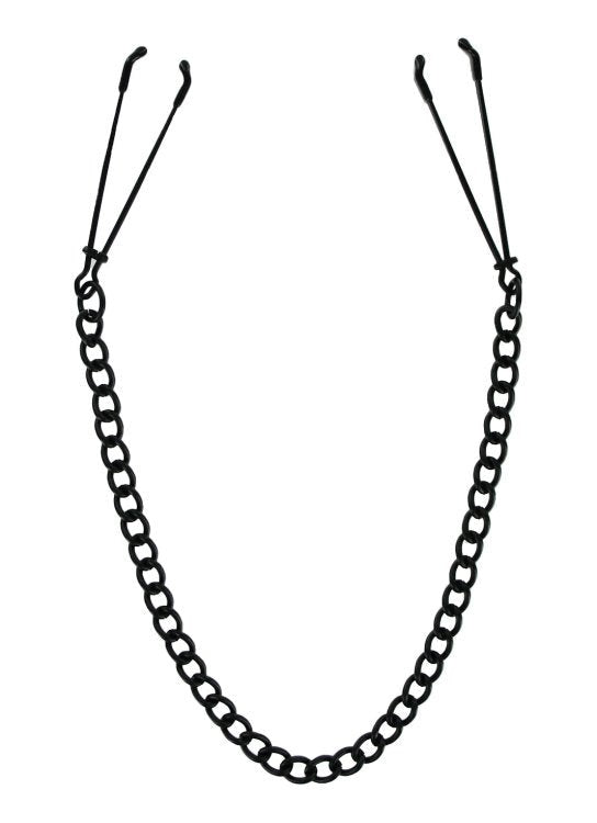 XR Brands Masters Series Reign Noir Tweezer Style Nipple Vice Black Clamps - - Breast and Nipple Toys