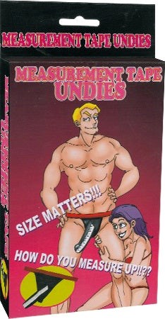 Seven Creations Measurement Tape Undies Novelty Underwear with Print - - Fancy Dress Ups