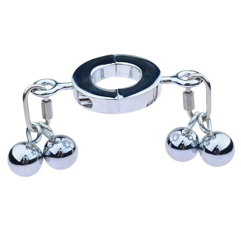 Metallic Testicle Stretcher Weights - 4 Balls Small - - Ball and Cock Toys
