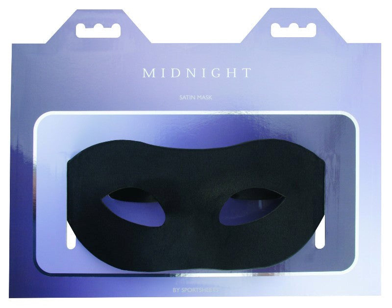 Sportsheets Midnight Satin Mask Premium Sensory Deprivation Blindfold - - Masks And Blindfolds