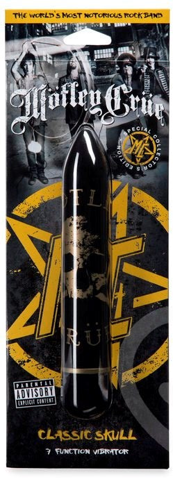 Love Honey Motley Crue Classic Skull 7 Function Vibrator Black - - Waterproof Vibrators
