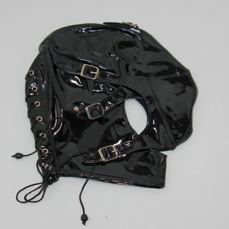 Multiplex Bondage Hood Faux Leather Fast Fulfilment AU - - Bondage Hoods