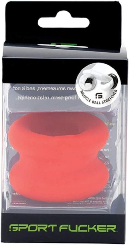 Muscle Ball Stretcher Red Slide In Perfection - - Ball And Cock Toys