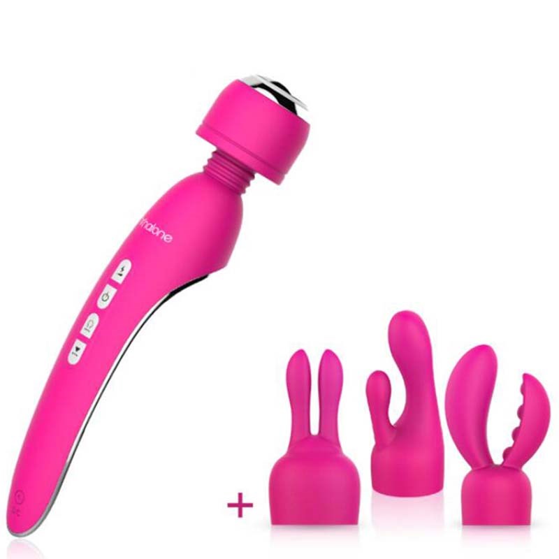 Nalone Bunny Wand Massager Attachment Dual Stimulation Sex Toy - - Personal Massagers