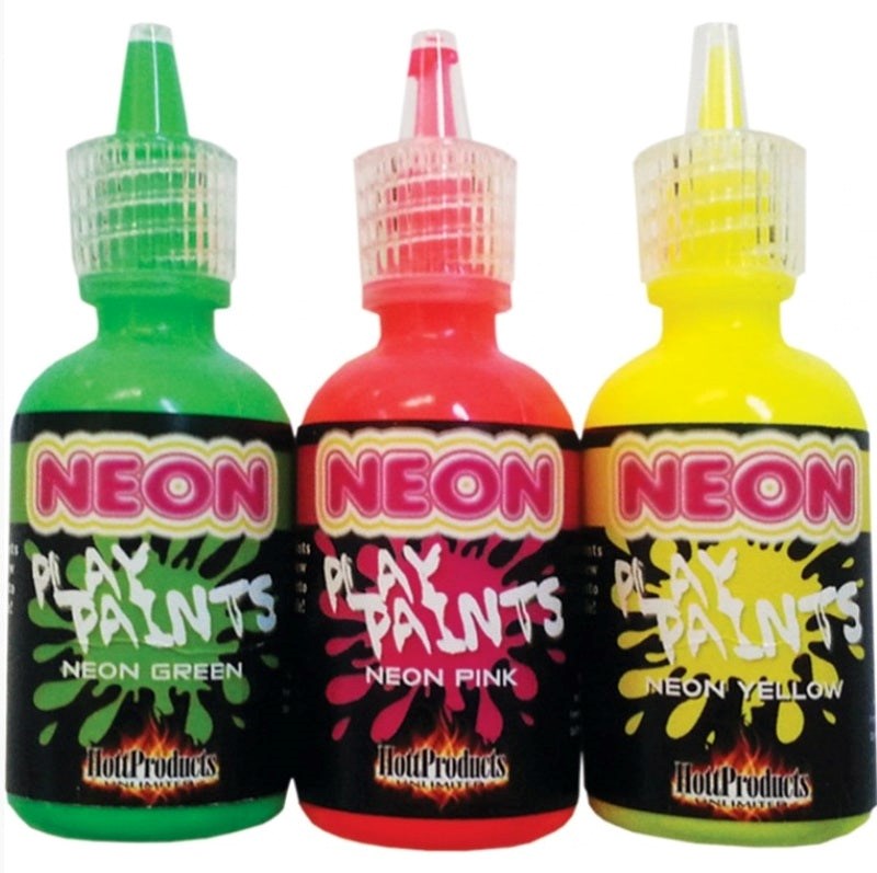 Hott Products Neon Play Paints Body Safe Blacklight Reactive Intimate Art - - Sex Games, Coupons and Tricks