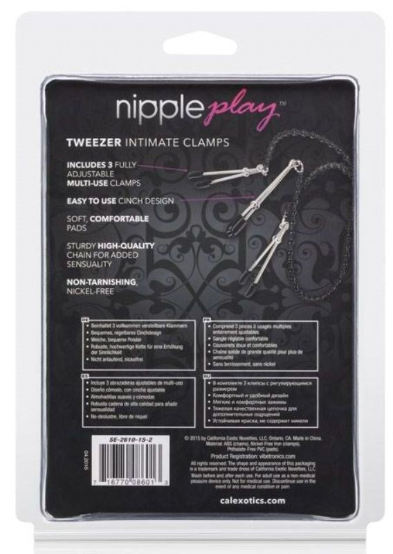 Nipple Play Tweezer Intimate Clamps Body Safe CRings - - Nipple and Clit Clamps