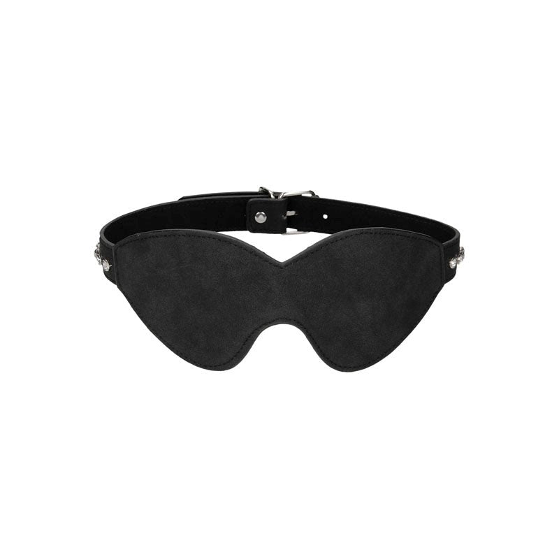 Shots Toys OUCH! Diamond Studded Eye Mask Premium BDSM Blindfold - - Masks And Blindfolds