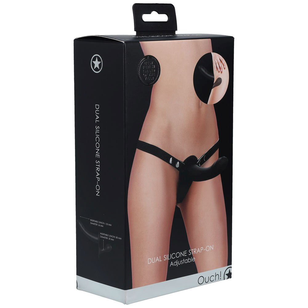 Shots Toys OUCH! Dual Silicone Strap On Double Ended Penetration Fun - - Strap On Sextoys