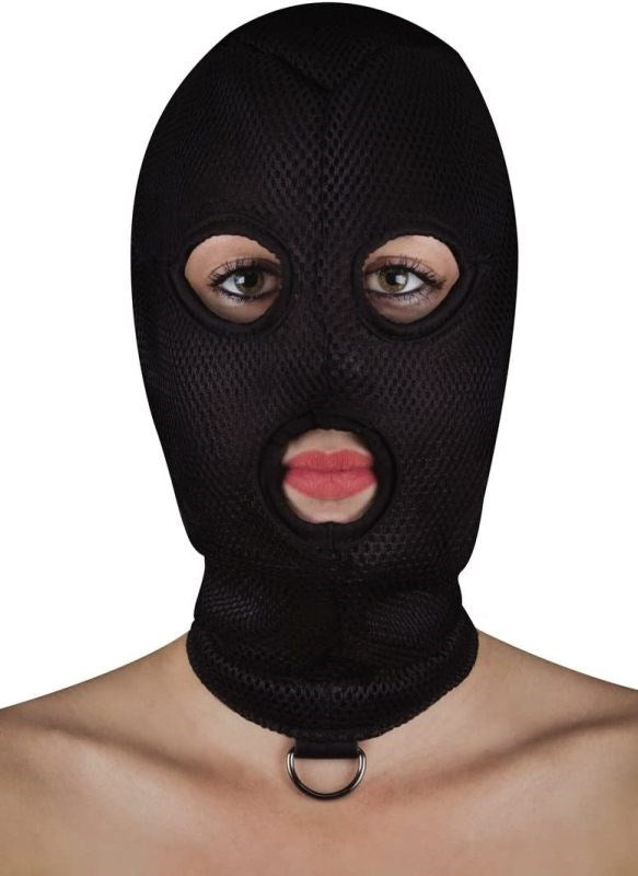 Shots Toys Ouch! Extreme Mesh Balaclava with D Ring for BDSM Roleplay - - Masks And Blindfolds