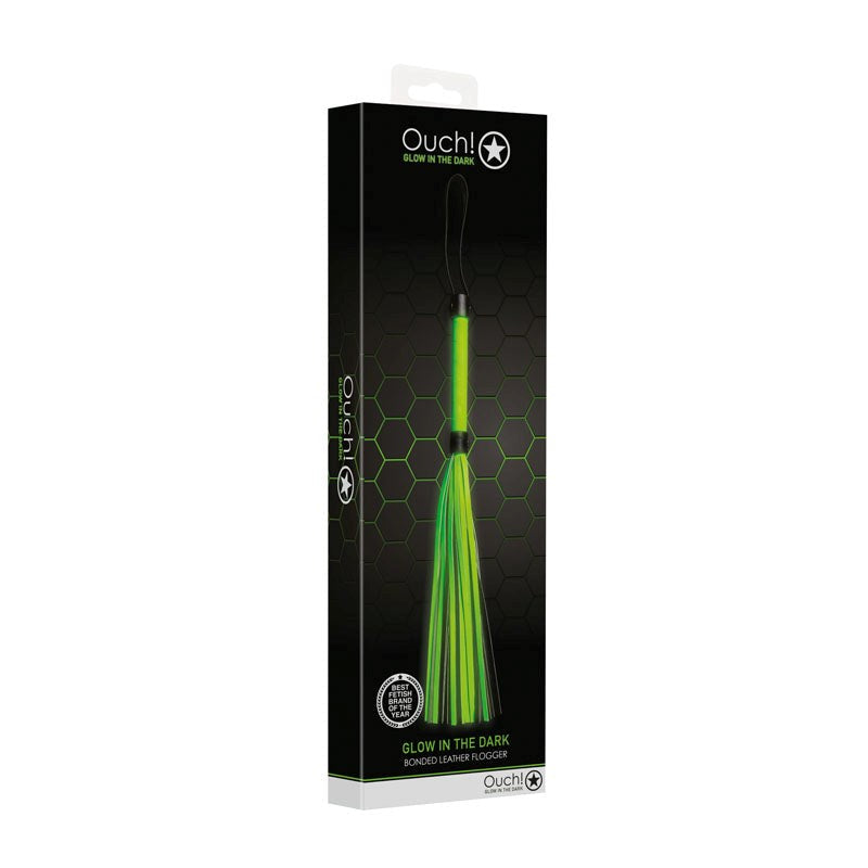 OUCH! Glow in Dark Flogger Edge Control Ready - - Whips And Crops