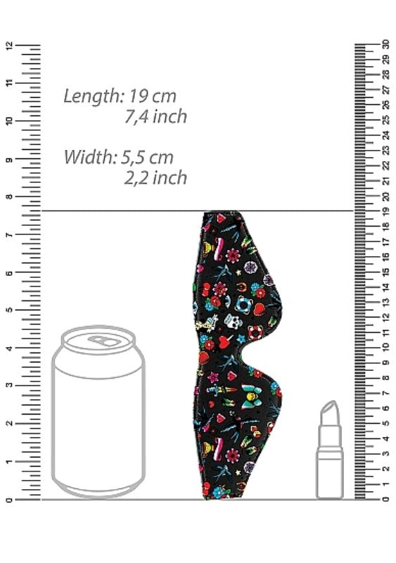 Shots Toys Ouch Printed Eye Mask Tattoo Inspired Fetish Accessory - - Masks And Blindfolds