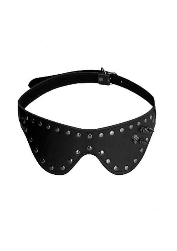 Shots Toys OUCH! S+B Eye Mask + Skulls & Spikes Black Sensory Deprivation - - Fancy Dress Ups