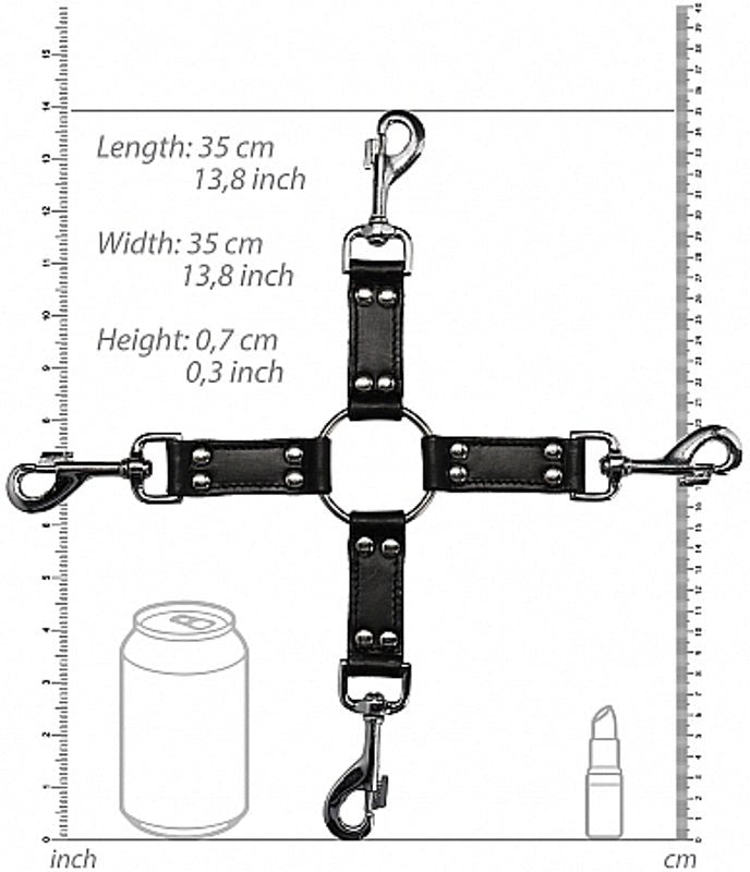 Pain 4-way Leather Hogtie Built To Perform - - Cuffs And Restraints