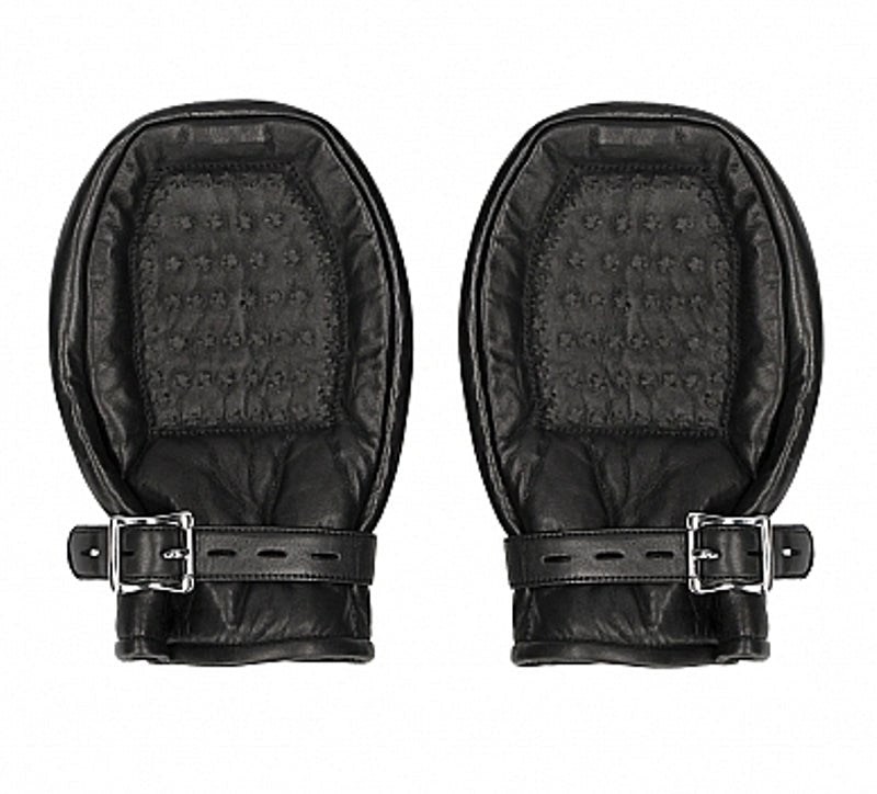 Shots Toys Pain Bondage Mittens Padded with Metal Teeth Lockable BDSM - - Cuffs and Restraints