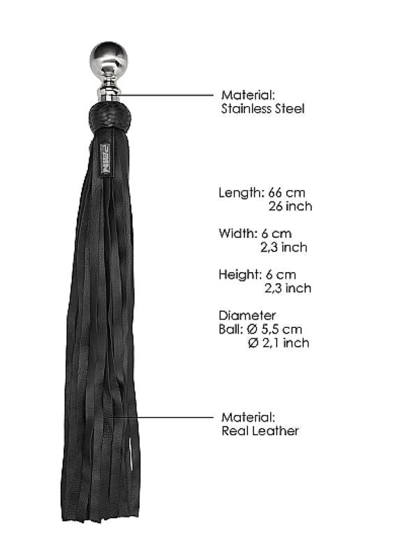 Shots Toys Pain Heavy Metal Ball Flogger Softy Leather Impact Play Tool - - Whips And Crops