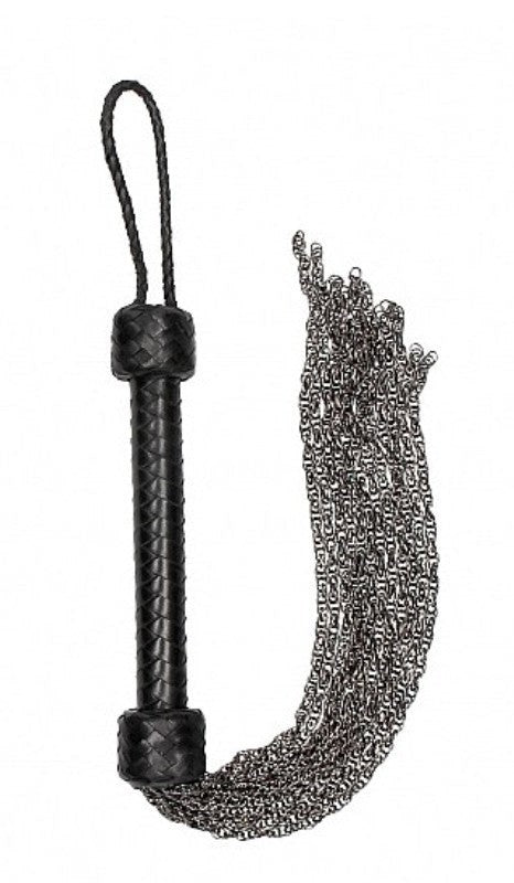 Pain Metal Chain Flogger Snug Fit CRings - - Whips And Crops