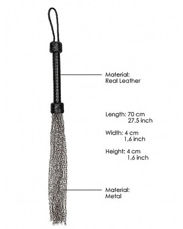 Pain Metal Chain Flogger Snug Fit CRings - - Whips And Crops