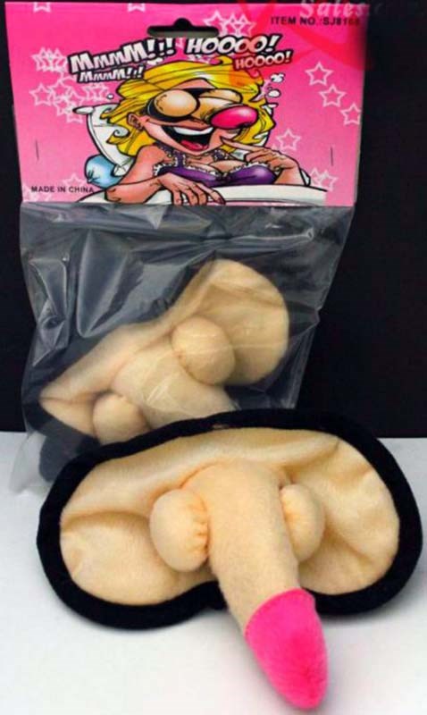Hua Novelties Pecker Eye Mask Plush Penis Novelty Party Accessory - - Fancy Dress Ups