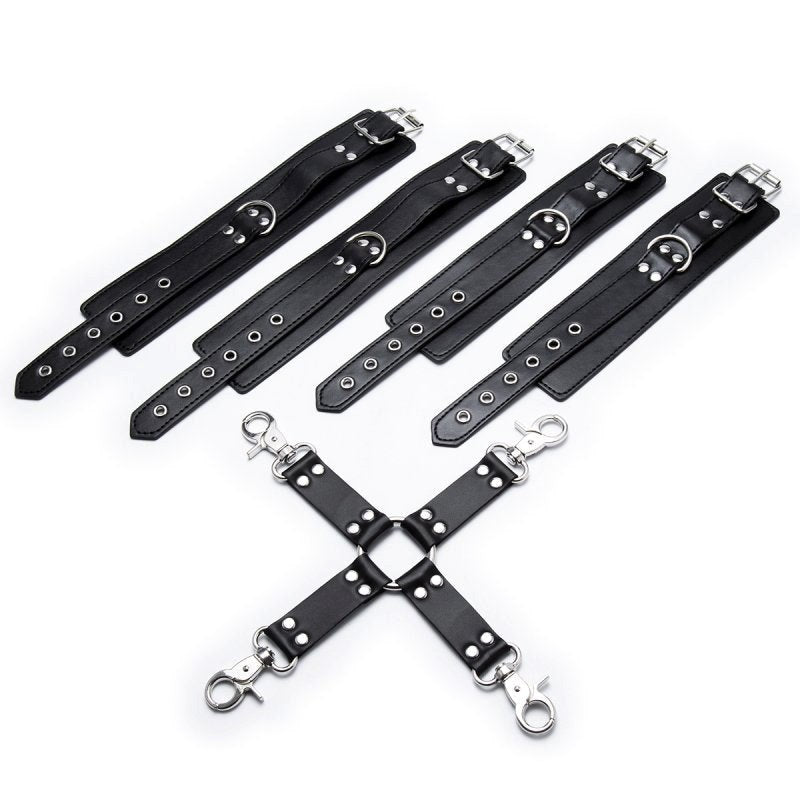 Pin Buckle Hogtie Kit All Fit Cock Rings - - Cuffs And Restraints