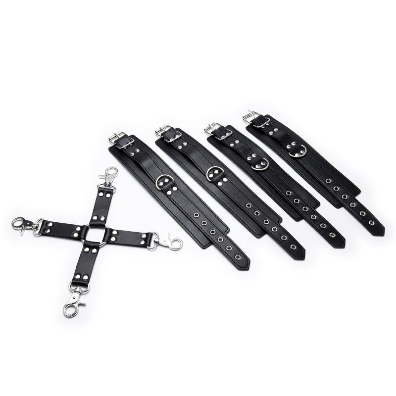 Pin Buckle Hogtie Kit All Fit Cock Rings - - Cuffs And Restraints