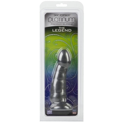 Doc Johnson Platinum The Legend Silicone Dildo Charcoal Premium Adult Toy - - Non-Realistic Dildos