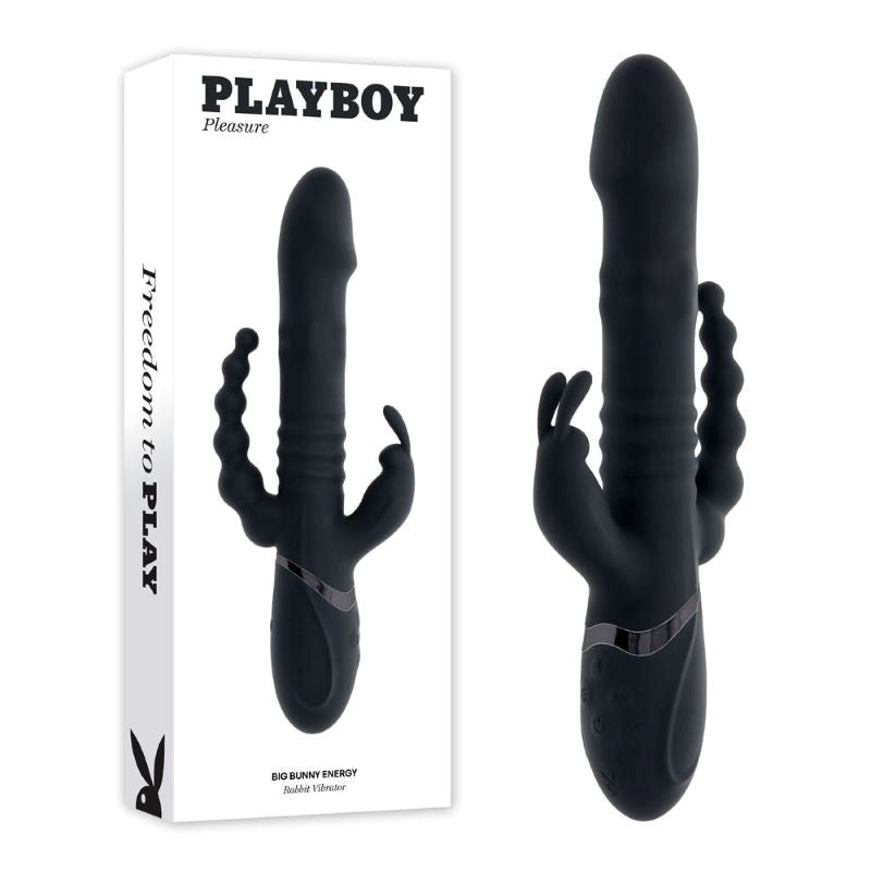 Evolved Playboy Pleasure Big Bunny Energy Triple Stimulation Rabbit Vibrator - - Rabbit Vibrators
