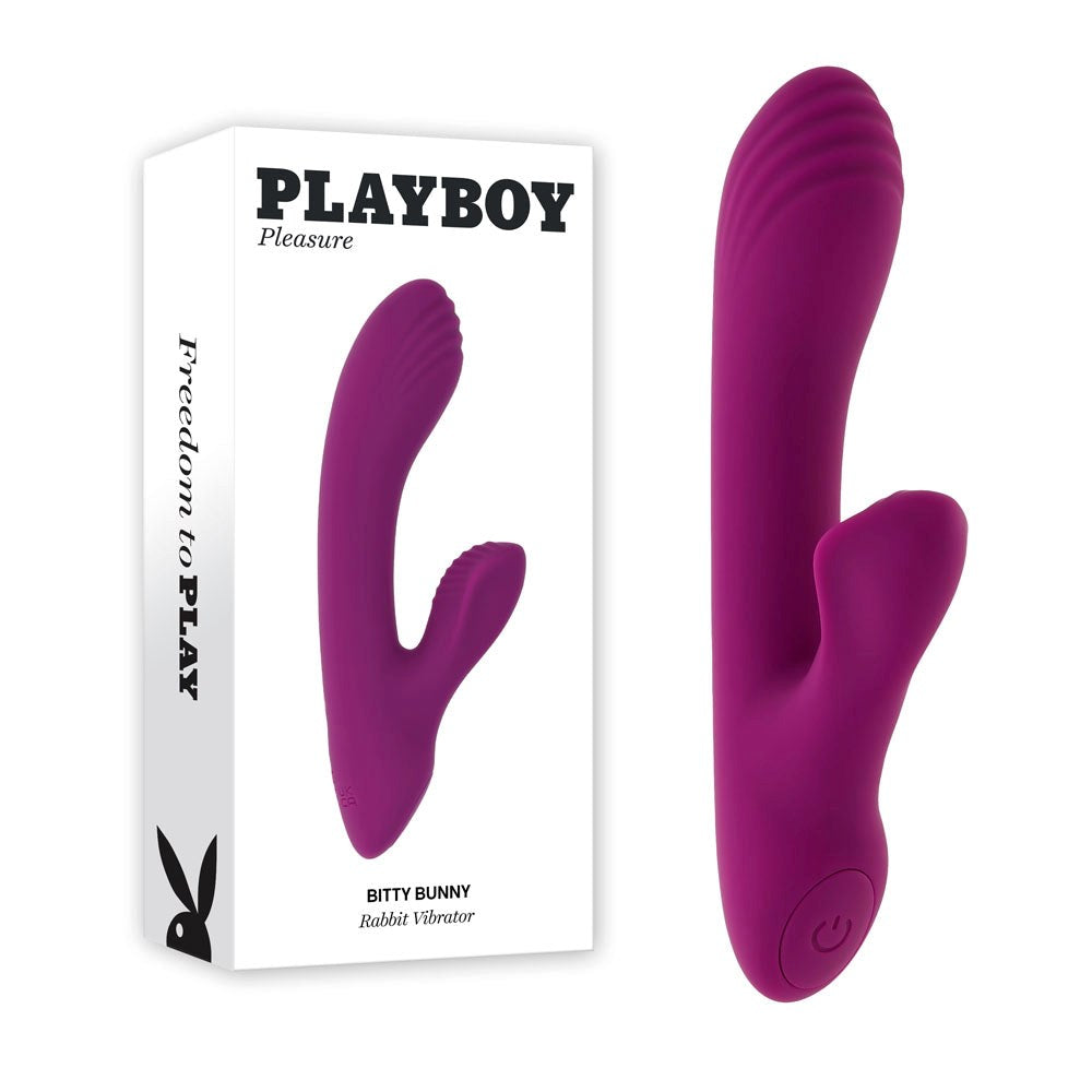 Evolved Playboy Pleasure Bitty Bunny Rabbit Vibrator with Dual Motors - - Rabbit Vibrators
