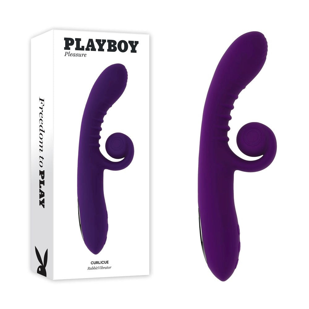 Playboy Pleasure CURLICUE 10 Functions Rabbit Vibrator - - Rabbit Vibrators