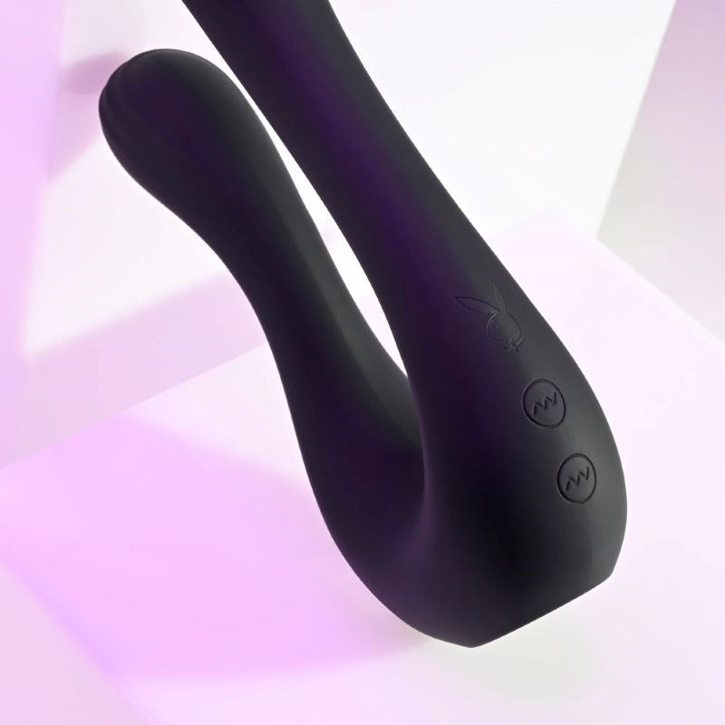 Evolved Playboy Pleasure The Swan Multi Play Adult Vibrator Dual Shaft - - G-Spot Vibrators