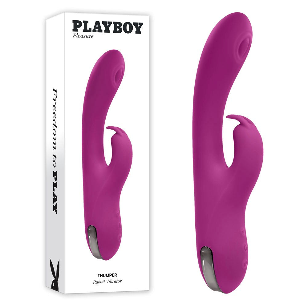 Playboy Pleasure Thumper Multi Functions Rabbit Vibrator - - Rabbit Vibrators